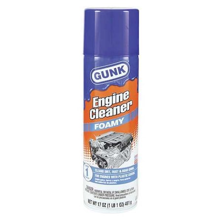 Gunk Foamy Engine Cleaner, 17 oz Aerosol Can, Ready To Use, Solvent Based FEB1