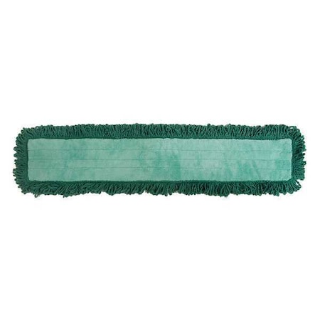 Tough Guy 36 in L Dust Mop, Slide On Connection, Pad End, Green, Microfiber (Formerly Tough Guy) 6PVT5