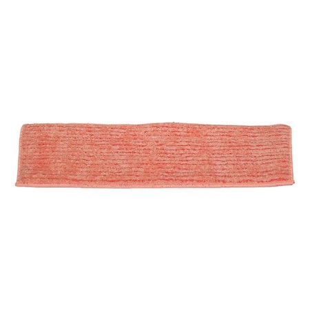 Tough Guy 18 in L Flat Mop Pad, Hook-and-Loop Connection, Cut-End, Orange, Microfiber (Formerly Tough Guy) 6PVU1
