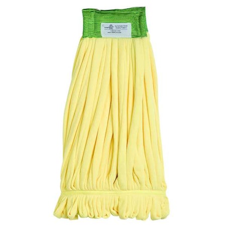 Tough Guy 1 in Tube Wet Mop, 10 oz Dry Wt, Slide-On, Looped-End, Yellow, Microfiber (Formerly Tough Guy) 6PVY7