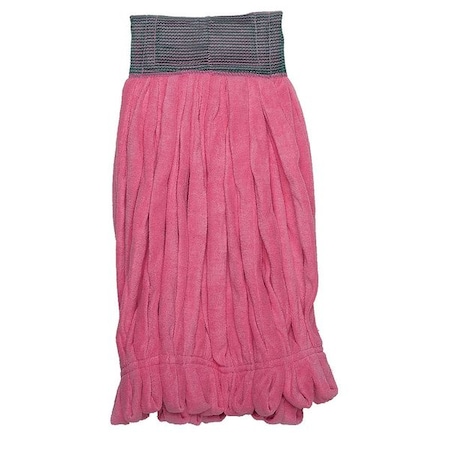 Tough Guy 5 in Tube Wet Mop, Clamp QC Side-Gate Connection, Looped-End, Red, Microfiber (Formerly Tough Guy) 6PVY6