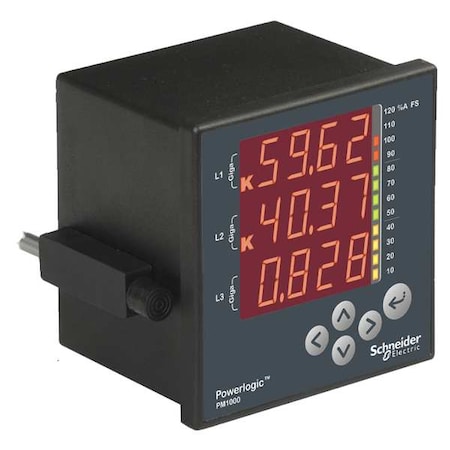Square D Power Meter, LED, 44/277VAC/DC METSEPM1200
