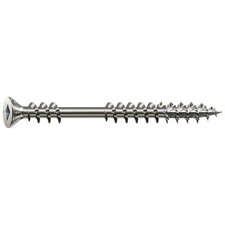 Spax Deck Screw, Stainless Steel, Flat Head, Square Drive, 420 PK 4577000500637
