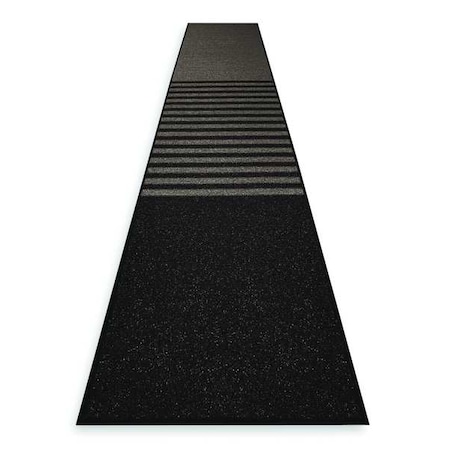 Notrax Entrance Runner, Polypropylene, 3/8 in Thick, Black, 4 ft W x 12 ft L 137S0412BL