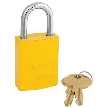 Master Lock Lockout Padlock, KA, Yellow, 1-7/8"H, PK6 6835KAS6YLW