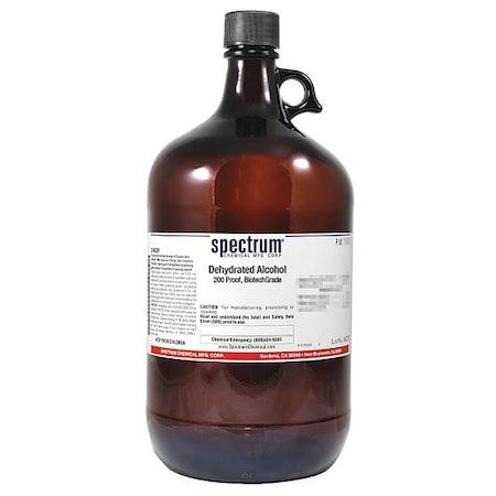 Spectrum Chemical DeHydrtd Alch, 200 Prf, BiotechGrde, 4L E1424-4LT
