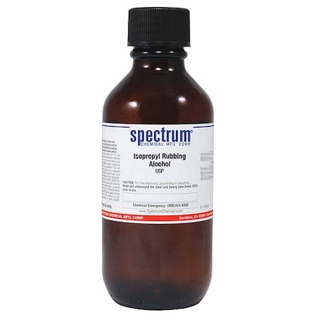 Spectrum Chemical Isopropyl Rubbing Alch, USP, 500mL, Gls IS120-500MLGL