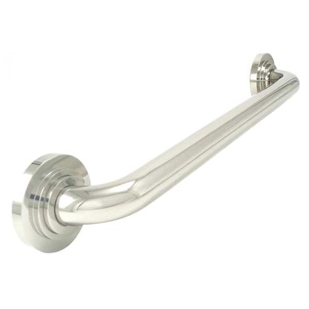 Wingits Halo Flanges Grab Bar, 24" L, Stainless Steel, polished WPGB5PS24HAL
