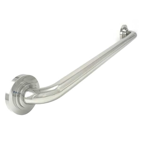 Wingits Halo Flanges Grab Bar, 36" L, Stainless Steel, polished WPGB5PS36HAL