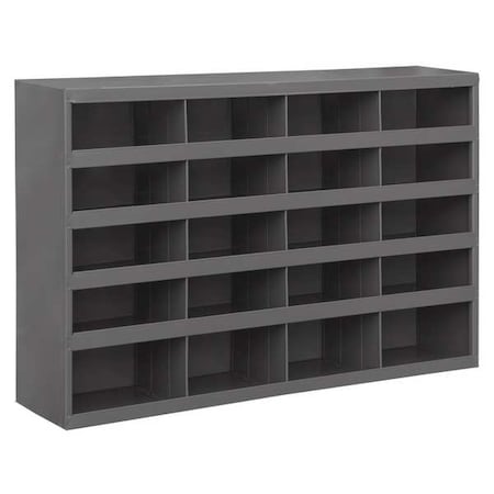 Durham Mfg Prime Cold Rolled Steel Pigeonhole Bin Unit, 8 1/2 in D x 22 1/4 in H x 33 3/4 in W, 5 Shelves 394-95