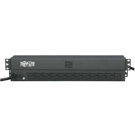 TRIPP LITE PDU, 15A, 13 Outlet, 15 ft, Black PDU1215