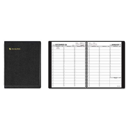 At-A-Glance Weekly Appointment Book, 11 x 8.25, Black Cover, 13-Month: Jan 2025 to Jan 2026 AAG7095005