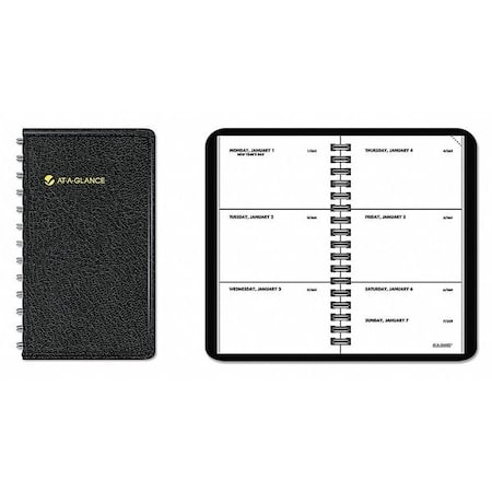 At-A-Glance Planner, Weekly, 2-1/2 x 4-1/2in, Black AAG7003505