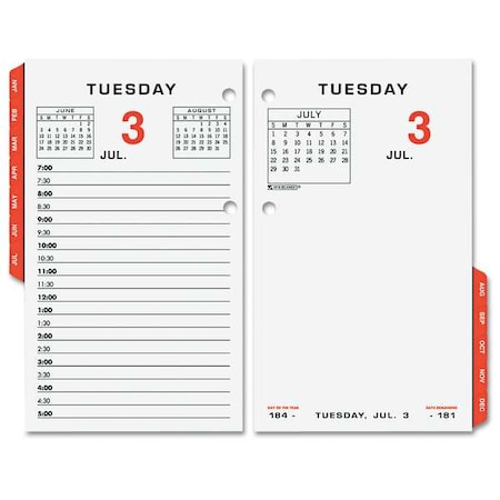 At-A-Glance Two-Color Desk Calendar Refill, 3.5 x 6, White Sheets, 12-Month (Jan to Dec): 2025 AAGE01750