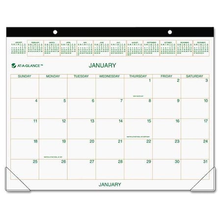 At-A-Glance 22 x 17" Desk Pad/Wall Calendar, White AAGGG250000