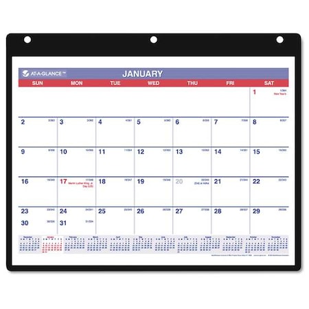 At-A-Glance Monthly Desk/Wall Calendar with Plastic Backboard and Bonus Pages, 11 x 8, 12-Month (Jan-Dec): 2025 AAGSK800