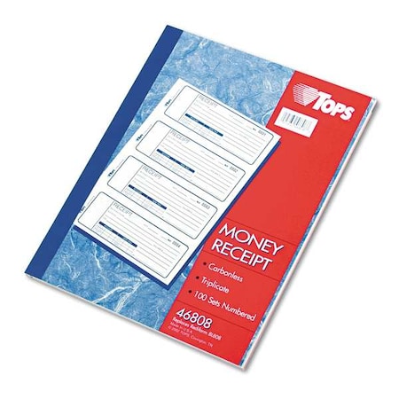 Tops Money/Rent Receipt Book, 7-1/8 x 2-3/4 TOP46808