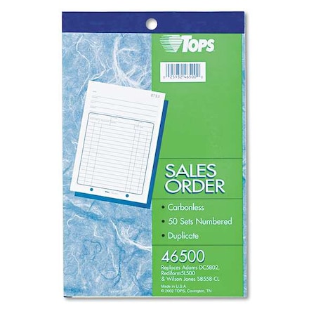 Tops Sales Order Book, 5-9/16x 7-15/16 TOP46500