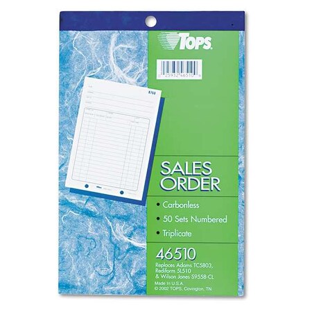 Tops Sales Order Book, 5-9/16 x 7-15/16 TOP46510