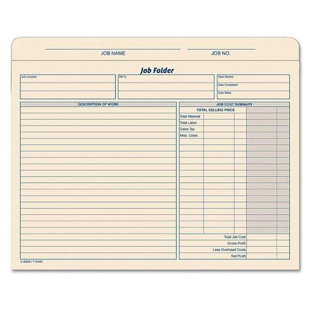 Tops Job File Jacket, Letter, PK20 TOP3440