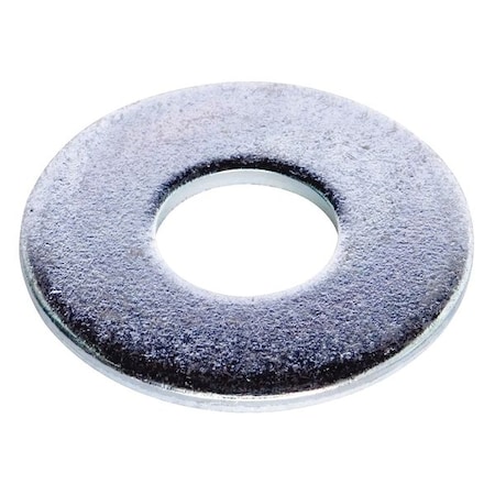 Zoro Select Flat Washer, For Screw Size 1/2 in , Steel Zinc Plated Finish, 100 PK UST020149
