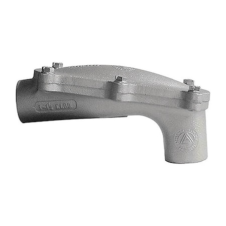 Appleton Electric IMC Elbow, 3/4 in, Threaded, Aluminum, Powder Coated, Gray ELBD-75A