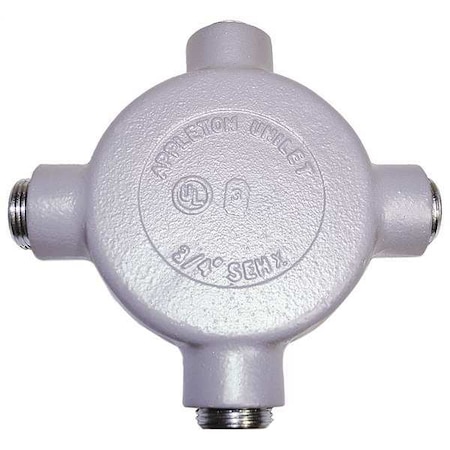 Appleton Electric Conduit Outlet Body, Iron, X, 1/2 In. SEHX-50