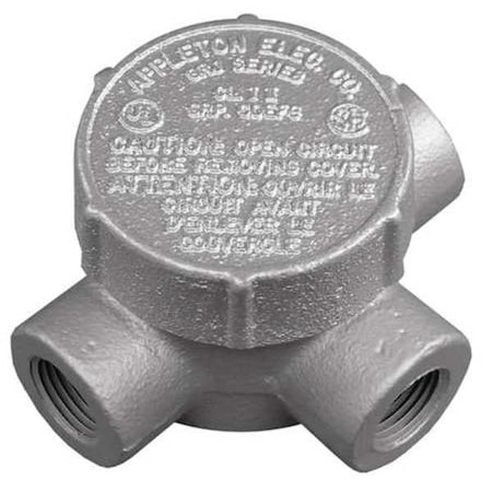 Appleton Electric Conduit Outlet Body, Iron, T, 3/4 In. GRJT75