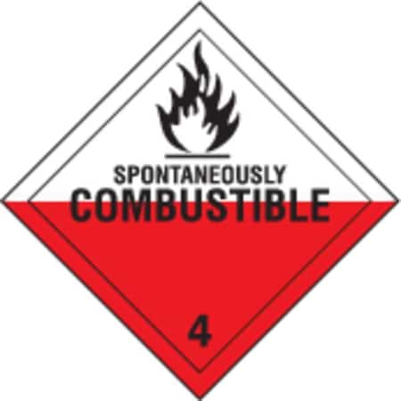 Brady DOT Container Placard, 10-3/4" H, 10-3/4" W, 63447 63447