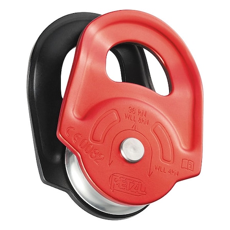 Petzl Single Pulley, Aluminum, Capacity 8093 lb. P50A