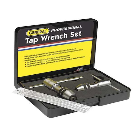 General Tools Tap Wrench Set, 0 to 1/2 In, 3 pc 165