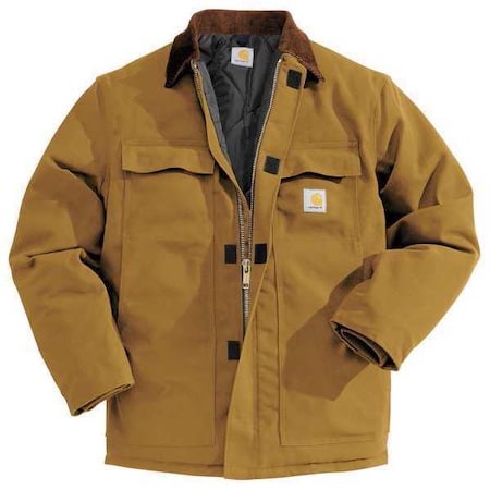 Carhartt C003-BRN MED REG $122.19 Men's Brown Cotton Duck Coat size M ...