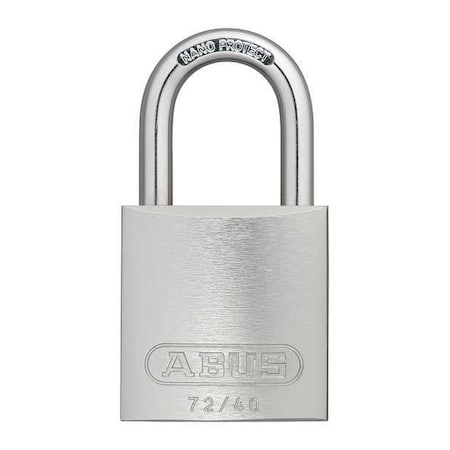 Abus Lockout Padlock, Keyed Different, Aluminum, Silver, 1 in Shackle Height, 1 1/2 in Body Width 72 /40 KD Silver