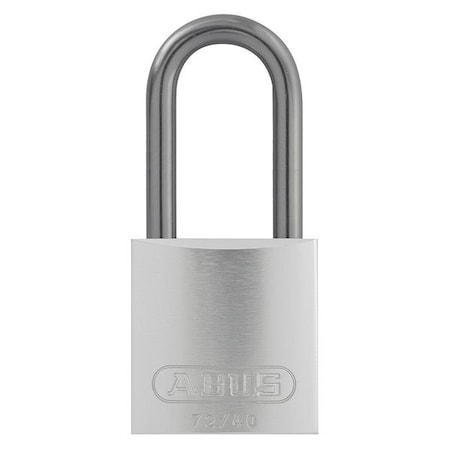 Abus Lockout Padlock, Keyed Alike, Aluminum, Silver, 1 1/2 in Shackle Height, 1 1/2 in Body Width, 12 PK 72HB/40-40 KAx12 Silver