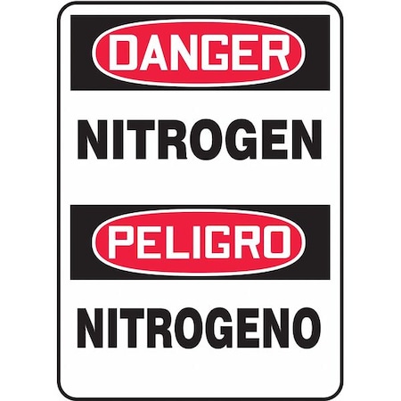 Accuform Spanish-Bilingual Danger Sign, 14 in H, 10 in W, Vinyl ...