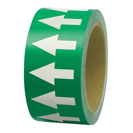Incom Arrow Tape, White/Green, 1 In. W, PMA152 PMA152