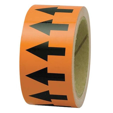 Incom Arrow Tape, Black/Orange, 1 In. W, PMA153 PMA153