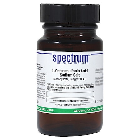 Spectrum Chemical 1-Octanesulfonic Acid Sodium Salt, Monohy O1001-25GM