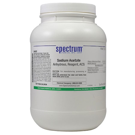 Spectrum Chemical Sodium Acetate, Anhydrous, Rgnt, ACS, 2.5kg S1110-2.5KG