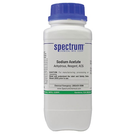 Spectrum Chemical Sodium Acetate, Anhydrous, Rgnt, ACS, 500g S1110-500GM