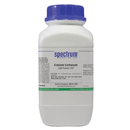 Spectrum Chemical Calcium Carbonate, Light Pwdr, USP, 500g CA130-500GM