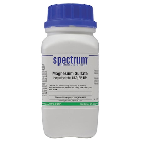 Spectrum Chemical Mgnsm Sulfate, Heptahdrt, USP, EP, BP, 500g MA135-500GM