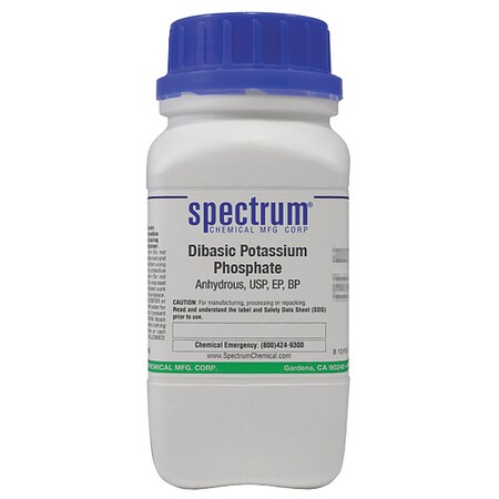 Spectrum Chemical Dibasic K Phspht, Anhdrs, USP, EP, BP, 500g PO204-500GM