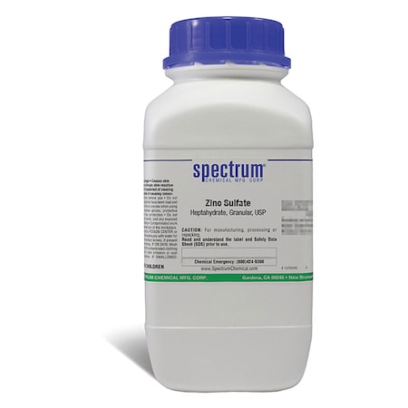 Spectrum Chemical Zinc Sulfate, Heptahdrt, grnlr, USP, 2.5kg ZI120-2.5KG