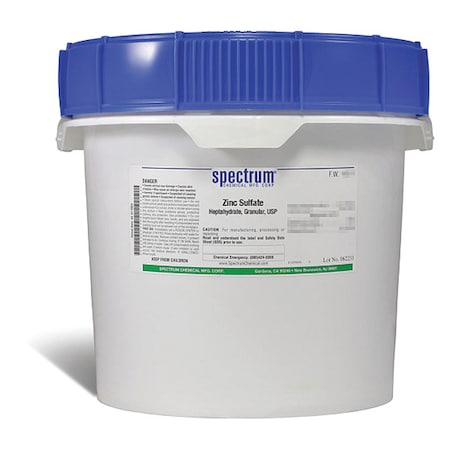 Spectrum Chemical Zinc Sulfate, Heptahdrt, grnlr, USP, 12kg ZI120-12KG