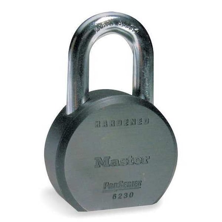 MASTER LOCK Padlock, Keyed Alike, Standard Shackle, Round Steel Body, Boron Shackle, 7/8 in W 6230KA-10G501