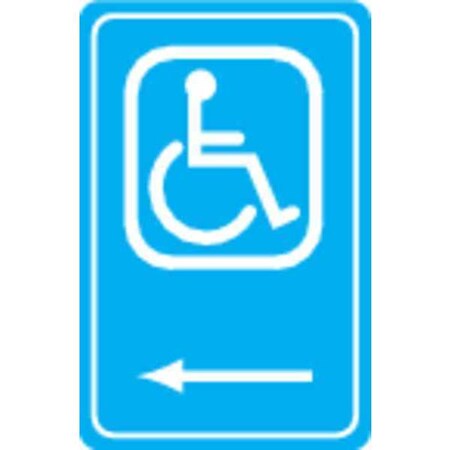 Zing Handicap Parking Sign, Left Arrow, 18X12, 2208 2208