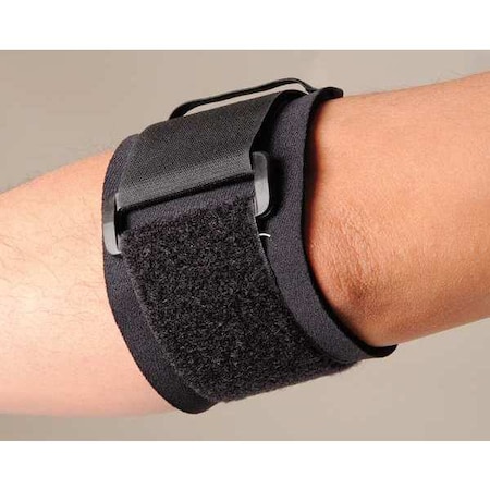Zoro Select Elbow Support, Neoprene, Nylon, Single Strap, Black, Size M 6T569