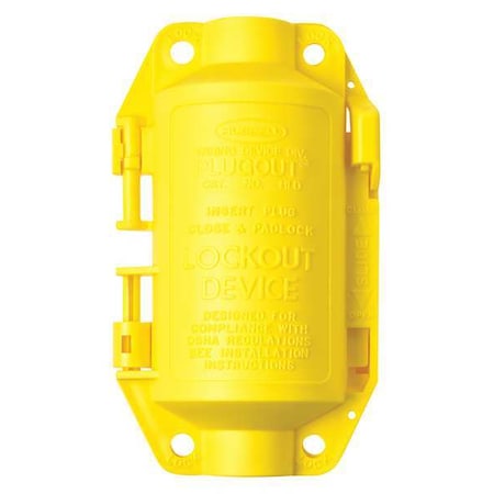 Brady Plug Lockout, Yellow 65695