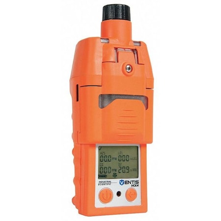 Industrial Scientific Ventis MX4 Multi-Gas Detector, IP66/IP67, Audible, Vibrating, Visual, LCD with Backlight VTS-K1232111101